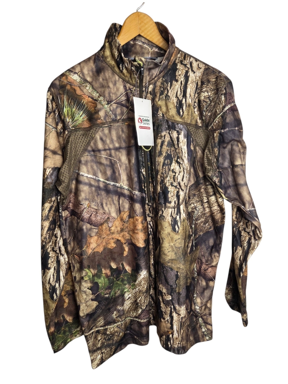 Gander Mountain Guide Series Micro Fleece 1/4 Zip Shirt Mossy Oak Medium Camo